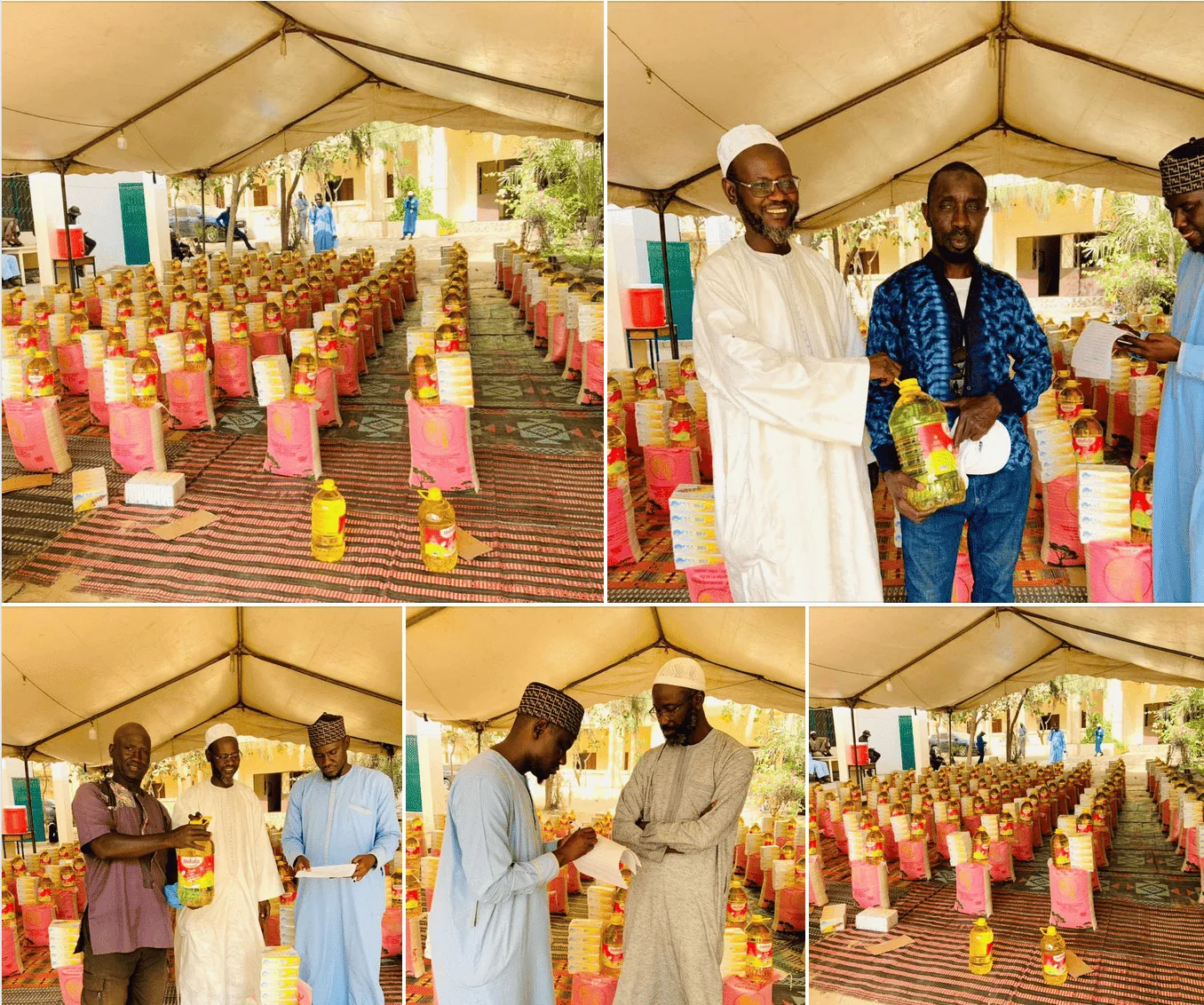 Kit scolaire distribué aux élèves par Daroul Istikhama
